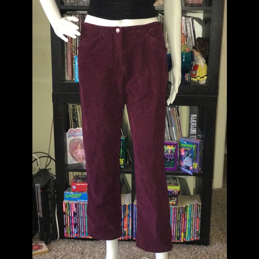 Size 10p maroon straight leg corduroy pants